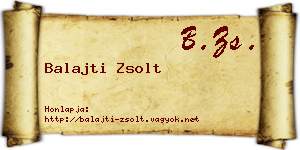 Balajti Zsolt névjegykártya